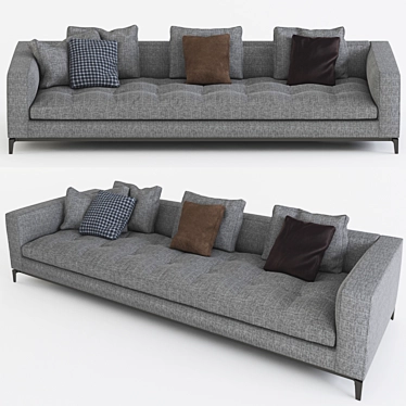 Andersen Quilt Sofa: Luxurious Comfort for Your Living Room 3D model image 1 