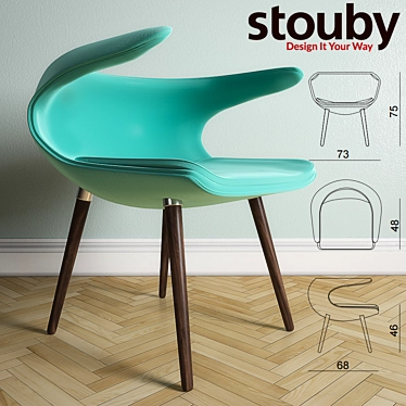 Stylish and Comfortable Frost Chair 3D model image 1 