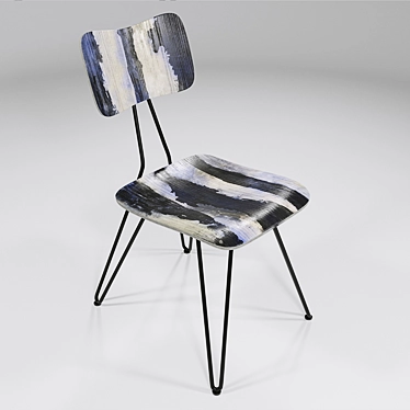Handcrafted Diesel Overdyed Chair 3D model image 1 