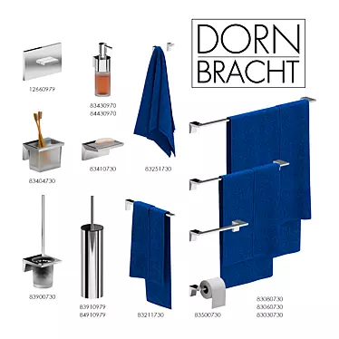 Luxury Bathroom Accessories Collection: DORN bracht SUPERNOVA 3D model image 1 