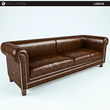Sleek LONDON Sofa 3D model image 1 