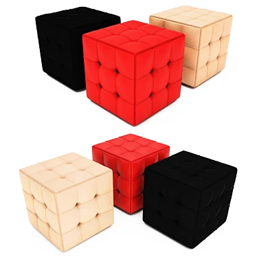 Stylish Pouf Collection 07 3D model image 1 