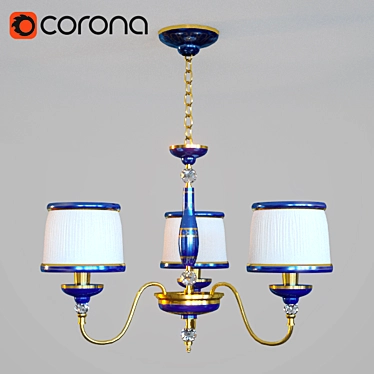 Classic Porcelain Chandelier 3D model image 1 