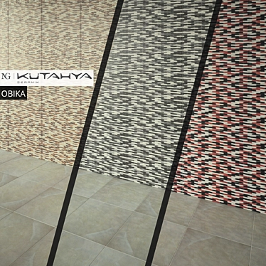 Obika Wall Tile Collection - Beige, Grey, Red, Black 3D model image 1 
