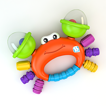 Colorful crab rattle for kids 3D model image 1 