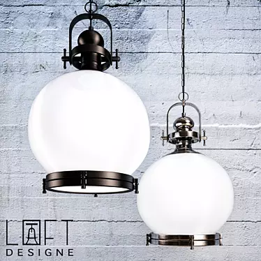 Minimalist Pendant Light: LOFT Designe 657/667 3D model image 1 