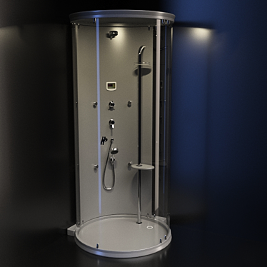 Sleek and Modern Shower 3D model image 1 