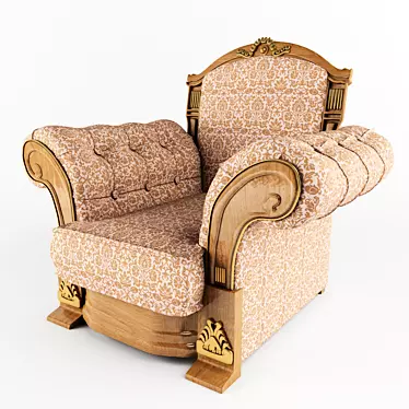 Vintage-inspired Armchair: Elegant and Timeless 3D model image 1 