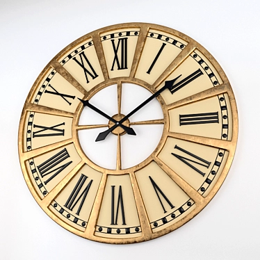 Vintage-Inspired Train Station Clock 3D model image 1 