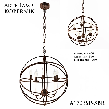Arte Lamp KOPERNIK Pendant Light 3D model image 1 