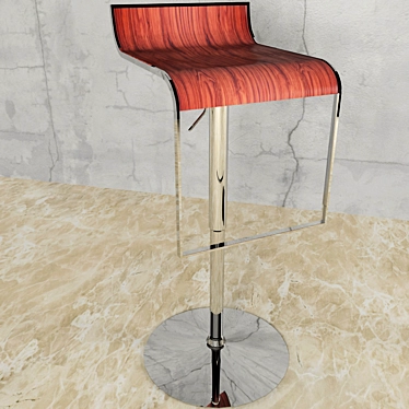 Elegant T-100G Barstool 3D model image 1 