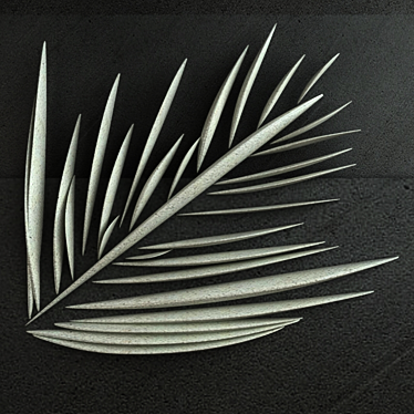 Title: Palm Leaf Carving 3D Model 3D model image 1 
