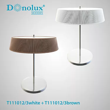 Donolux T111012/3 Table Lamp: Chrome Finish, 3 Bulbs, 400mm Diameter 3D model image 1 