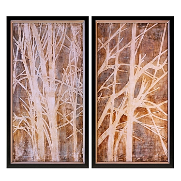 Uttermost Twigs Hand Painted Wall Art (Set of 2)