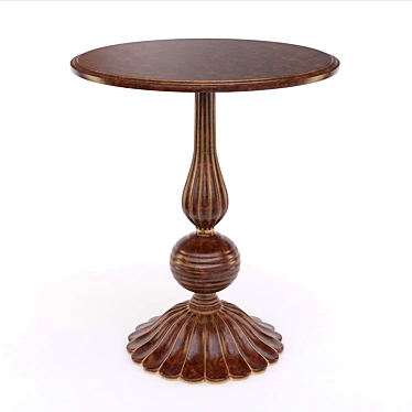 Classic Round Desk 3D model image 1 