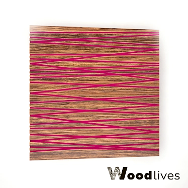 Woodlives Lines Panel 3D model image 1 