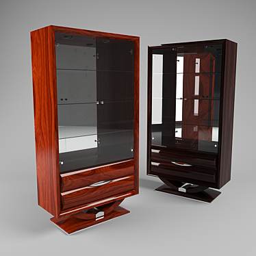 Classic Style Display Cabinet 3D model image 1 