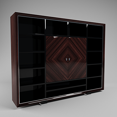 Classic Style Bookshelf - 2400*400*2100 3D model image 1 