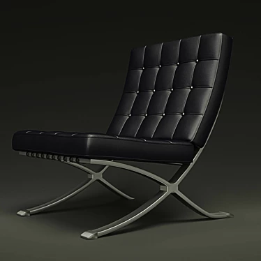 Classic Elegance: Barcelona Chair 3D model image 1 