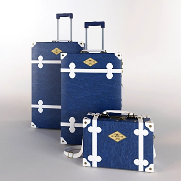 Blue Entrepreneur Luggage Set 3D model image 1 
