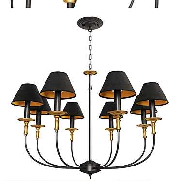 Elegant Crystal Chandelier 3D model image 1 