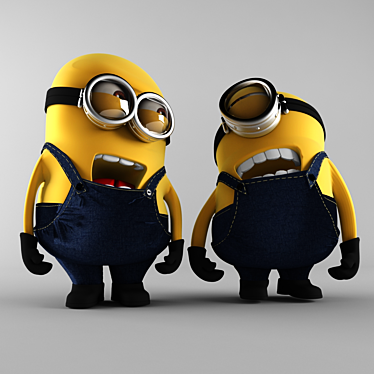 Minion Twins: Iconic Cartoon Collectibles 3D model image 1 