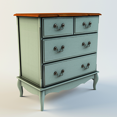 Belvedere Color Dresser: Elegant and Versatile Storage Solution 3D model image 1 