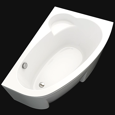 Ravak Asymmetric: Luxurious Asymmetrical Bathtub 3D model image 1 