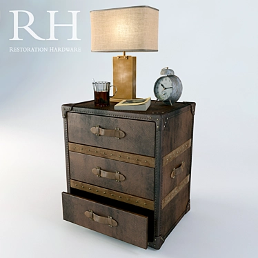 Elegant Mayfair Nightstand 3D model image 1 