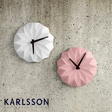 Karlsson Origami Ceramic Wall Clock 3D model image 1 