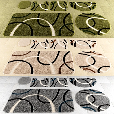 Luxury Fiona Bathroom Mat Set 3D model image 1 