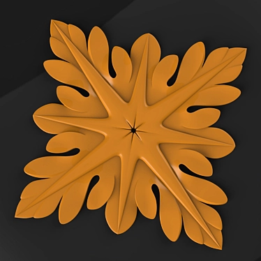 Decorative CNC Carved Rosette 3D model image 1 