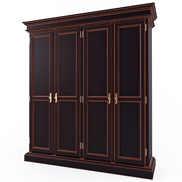 Elegant Tonin Wardrobe 3D model image 1 