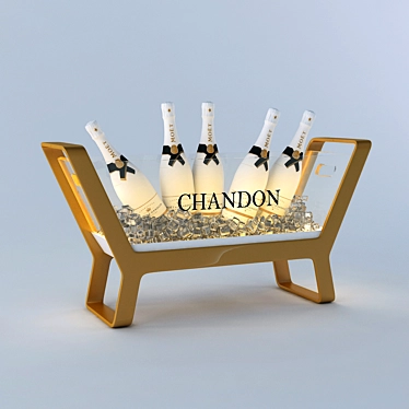 Elegant Sparkling French Champagne 3D model image 1 