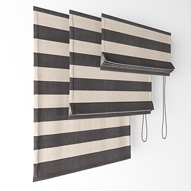 Elegant Roman Blinds 3D model image 1 