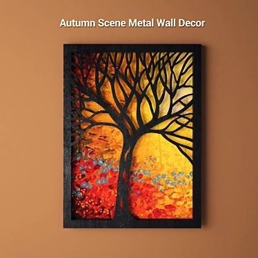 Autumn Reflections Metal Wall Art 3D model image 1 