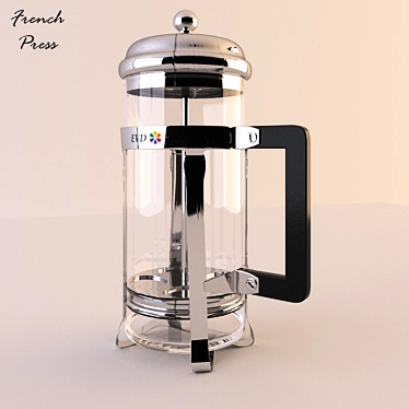 Elegant French Press for Rich Coffee 3D model image 1 