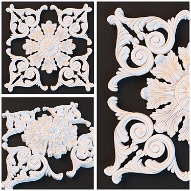 Elegant Fretwork Design 3D model image 1 