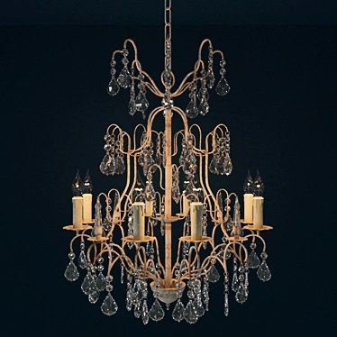 Elegant Victoria Chandelier: Embrace Luxury 3D model image 1 
