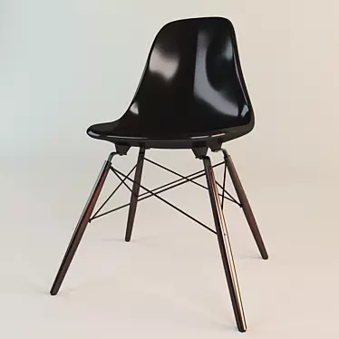 Eames DSW Plastic Side Chair 3D model image 1 