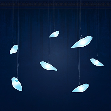 Smoon Birdie Light: Stylish 7-Bird LED Fixture 3D model image 1 