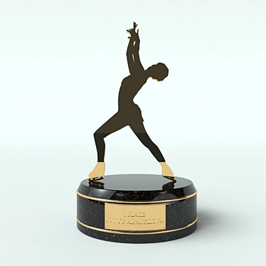 Elegant Skater Figurine | 15cm Height 3D model image 1 