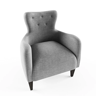 Elegant Wing Chair: Feminine Design 3D model image 1 
