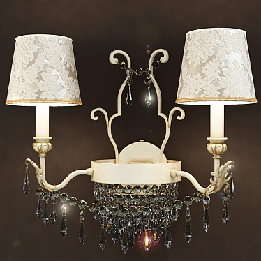 Elegant Masiero Glasse Chandelier 3D model image 1 