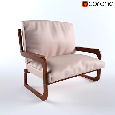 Modern Lounge Chair Hager 3D model image 1 