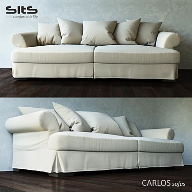 Title: SITS Carlos Sofa - Polish Craftsmanship & Stunning Design 3D model image 1 