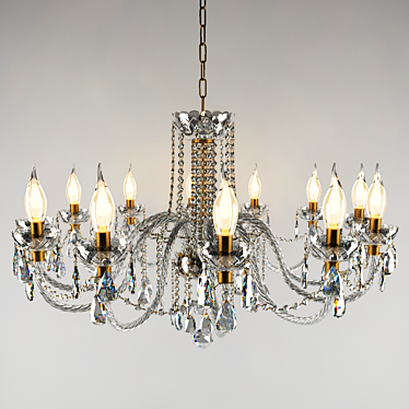 Preciosa Hanging Chandelier - Elegant Crystal Lighting 3D model image 1 