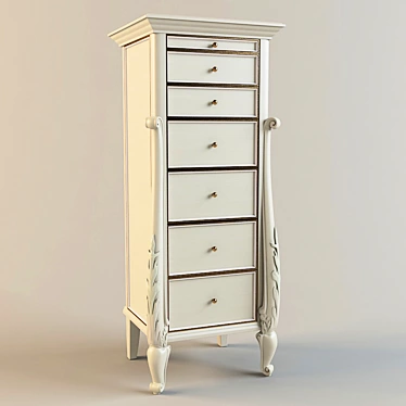 Classic Boemia Comoda - Crafted in Solid Wood 3D model image 1 