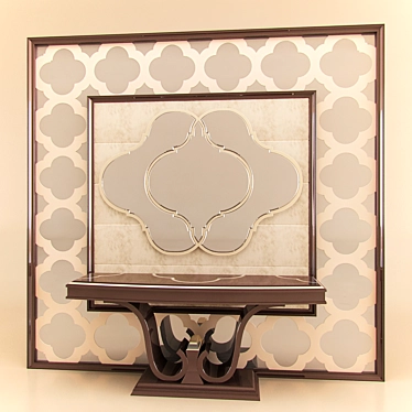 Carpanese Console and Mirror Set 3D model image 1 