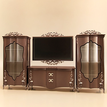 Carpanese Drawers & Cabinet + TV 3D model image 1 